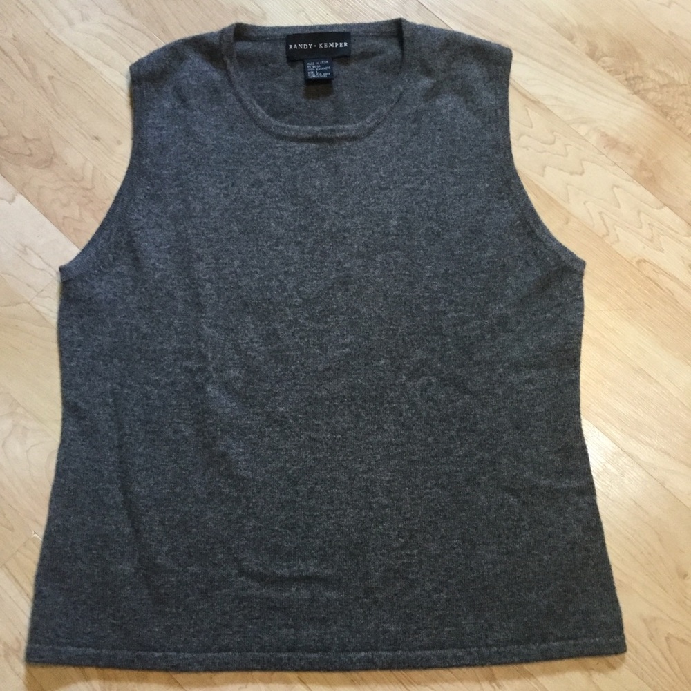 NWOT Randy Kemper 100% Cashmere Tank Sweater SOFT